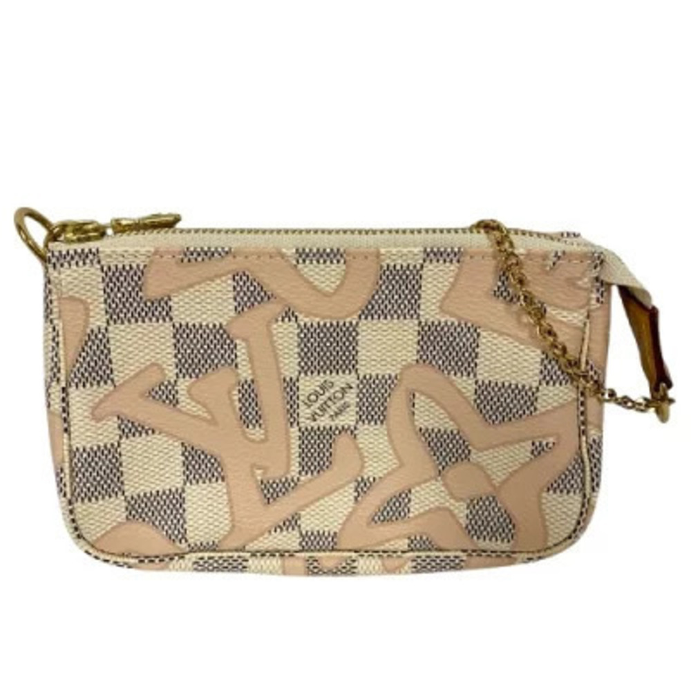 LOUIS VUITTON Pochette Accessoires Damier Azur White Tahiti White